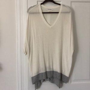 Oversized olive and oak v neck sweater